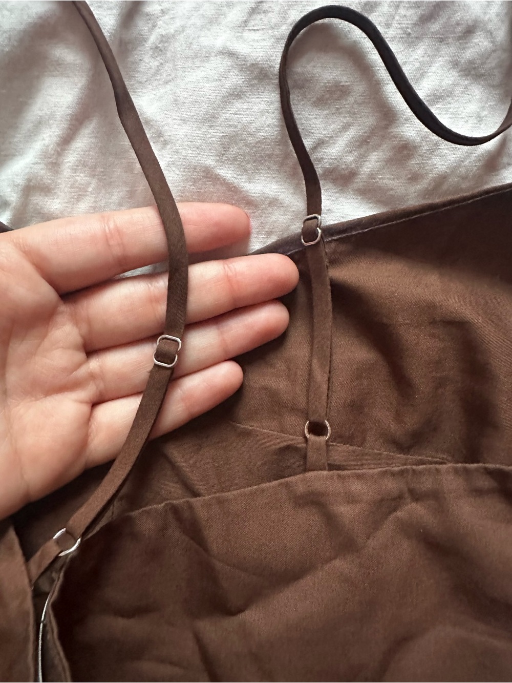 A.L.C. Harper Ruched Drop-Waist Brown Cotton Maxi Dress Size 2 NWT - Picture 14 of 14